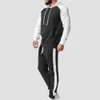 Men's Tracksuits Tracksuit Autumn Sweatshirt Pants Suit Contrast Color Hooded Loose Drawstring Men Sports for Male Clothes G221011