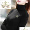Pins Brooches Big Crown Diamond Brooches Pins Couples Brooch Cor Accessories Christmas Party Birthday Gift Real Pictures One Size 7 Dh4Xq
