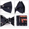 Bow Ties Fashion Handkerchief&Bow Tie Set Red Wine Hanky Men's Gentlemen Business Wedding Butterfly Gift Bowtie