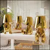 Декоративные объекты статуэток прикроватного настольного управления настольные лампы коллекция лампы золота