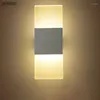 Wall Lamp DONWEI 6W Up And Down Double Head COB LED Indoor Decoration Simple Style Rectangle Transparent Acrylic Light