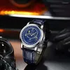 Armbanduhren Kimsdun Uhren Männer Mode Blau Rotierenden Sternenhimmel Automatische Mechanische herren Relogio Masculino 2022