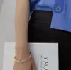 Mode-Stil Armbänder Frauen Armreif Designer Brief Schmuck Kristall 18K Gold