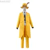 Anime Costumes The Mask Jim Cosplay Come Men Yellow Uniform Suit Outfits Christmas Halloween Carnival La Mascara Comes L220802