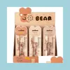 Pencils Kawaii Animal Bear Mechanical Pencil 0.5Mm Refill Drop Delivery 2022 Office School Business Industrial Writing Supplies Dh0Pu