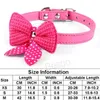 조정 가능한 개 bowknot collars 강아지 고양이 고양이 푸우 보우 티 칼라 칼라 xs-m 애완 동물 활 넥타이 작은 중간 개 목걸이 애완 동물 용품 bh7717 tyj