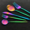 Dijkartikelen sets 6/30 stks wit goud mat roestvrijstalen mes vork lepel servies bestek set keuken flatware service voor 6