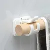 Cortinas de chuveiro 2pcs Suportes de haste ajustáveis ​​Suportes de montagem na parede Pólo de cortina suportes de toalha Rack para banheiro de casa