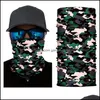 Festmasker Utomhus Seamless Magic Scarf Ski Camo Halv Ansiktsmask Nackvärmare Pannband Turban Cykling Drop Delivery 2022 Hemmaträdgård Dhizx