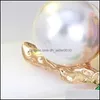 Alfinetes broches animal bonito cristal esmalte pérola broche de papagaio pássaros broches para mulheres Mti cor strass banhado a ouro jóias drop dhmt7