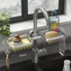 Annan k￶k Storage Organization Space Aluminium Sink Drain Rack Sponge Faucet Holder Soap Drainer Shelf Basket Organizer Badrum Tillbeh￶r 221102