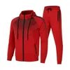 Tracksuits voor heren hoogwaardige herfst winter nieuwe mode fleece sportkleding hoodie sportbroek set G221011