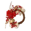 Decorative Flowers Door Hanging Decor Flower Garland Doors And Windows Decoration Home Wall Diy Christmas Outdoor Pinecones Berries Decorate