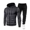 Männer Trainingsanzüge Casual Sport Fitness Anzug Mit Punkten Hoodie Sweatshirt Herbst Winter Sport Langarm Hosen Sets G221011