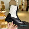 Leathers laarzen grof winterontwerpers schoenen ontwerper hakken met doos