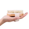 Brosse corporelle pour brossage humide ou sec Poils naturels avec nœuds de massage Exfoliant doux Améliorer la circulation JNB16195