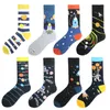 Herrensocken 2021 Herbst und Winter Neue Weltraumsocken 1 Kreative Baumwolle Paar Rohr Cartoon Alien T221011