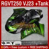 Fairings Tank OEM f￶r Suzuki RGVT RGV 250cc 250 CC 1997-1998 BODYS 161NO.167 RGV250 VJ23 SAPC RGVT250 RGV-250 97 98 RGVT-250 RGV-25CC 1997 1998 ABS FAIRING GRￖN FLAMS