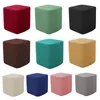 Housses de chaise poufs élastiques doux Rectangle tabouret housse étui extensible pliant stockage meubles protecteur repose-pieds couverture