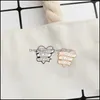 Pins Brooches Heart Shaped Brooch Love Enamel Baking Paint Please Let Me Pet Your Dog Pin Women Lovers Zinc Alloy Jewelry Badge 1 8 Dhxb4