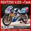 Carene serbatoio OEM per SUZUKI RGVT RGV 250CC 250 CC 1997-1998 Bodys 161No.194 RGV250 VJ23 SAPC RGVT250 RGV-250 97 98 RGVT-250 RGV-250CC 1997 1998 ABS Carenatura blu fabbrica