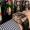 Luksusowe zegarki na męski zegarek mechaniczny Szwajcarski ruch automatyczny Sapphire Mirror Guma Pasek Szwajcarski projektant marki sportowej