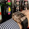 Orologi di lusso per uomo Orologio meccanico Movimento automatico svizzero Cinturino in caucciù con specchio in zaffiro Orologio da polso sportivo di marca svizzera