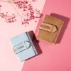 Wallets Women Short Fashion Solid Color Hasp Card Holder Female Tri-fold Zipper Coin Purses Ladies Belt Small Clutch Money Clip