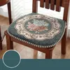 Almofado de estilo europeu Chenille Jacquard Cadeira de jantar de madeira sólida Four Seasons Non Slip Universal Table Seat almofada