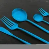 Dijkartikelen sets 6/30 stks wit goud mat roestvrijstalen mes vork lepel servies bestek set keuken flatware service voor 6