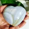 Decorative Figurines Natural Stone Lace Agate The Heart Spiritual Meditation Healing Yoga Exercise Feng Shui Crystal Room Ornament