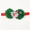 16004 Infant Baby Christmas Headbands Kids Flower Cartoon Santa Claus Elastic Hairband Children Headwear Hair Accessory