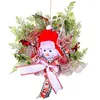 Flores decorativas Decorações de guirlandas de natal para a parede Decoração da frente decoração Midget Man Man Snowman Boneca