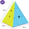 Sihirli Küp Oyuncakları Piramit Hızlı Küp Çıkarılmaz 3x3x3 Üçgen Küp Bulmaca Oyunu