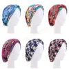 Afrikanische Muster Braid Turban Kappe Kopf Wrap Muslimischen Ethnischen Hijab Hut frauen Lose Stretch Turban Party Bunte Haar Zubehör