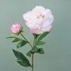 Decoratieve bloemen Mooie grote open pioen tak Fake Flores Artificiales Wedding Decoratie Home Decor Fleurs Artificielles