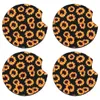 Drink Solter 4pcs Anti-Skid Cup Cup Mat Pad Durável padrão elegante