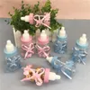 Gift Wrap 6Pcs Blue Pink Mini Baby Bottle Candy Box Gender Reveal Party Decor Boy Girl Happy Birthday Christening Shower Supplie