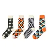 Men's Socks New Men Women Cotton Geometry Patten Cool Art Funny socks T221011