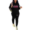 2023 Women Tracksuits Two Piece Sets Designers Sports Fashion Slim Letter Print Hoodies Sportswear European Plus Size