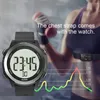 Orologi da polso Cardiofrequenzimetro da uomo Orologio digitale Allarme Cronometro da uomo Orologi sportivi da corsa all'aperto con fascia toracica