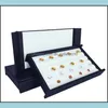 Pudełka na biżuterię Mute Magnet Er Superior skórzany diamentowy wyświetlacz pudełko mini kamień do przechowywania szlachetny hałas biżuterii organizator podróży d dh7o1