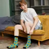 Socks Hosiery 50 StyleFashion Cool Colorful Men Big Socks Happy Funny Socks Pitbull Bat Skull Tiger Watermelon Strawberry Dragon Fruit Pattern T221102