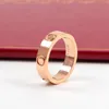 Love Screw Ring Mens Rings Classic Luxury Designer Lovers smycken Women Titanium Steel Eloy Gold-Plated Gold Silver Rose Fade Never Allergic 5mm