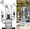 Helix Cyclone Glass Bong Tale intricato doppio riciclatore Narghilè Bubber Water Pipe HEADY BOGN In piattaforme petrolifere in vetro molto robusto 14,4 MM GIUNTO MASCHIO