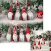 Decorações de pingente de árvore de Natal Papai Noel Papai Noel Gnomos de boneca sem rosto de Natal Ornamento de Holding para casa Navidad Natal 2023 Presente de Ano Novo