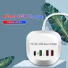 40w 4 порты USB Chargers Quick Charge QC3.0 Fast PD Adapter Adapter Station 3A Зарядное устройство для iPhone Xiaomi Huawei Samsung