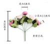 Fiori decorativi 30 cm rosa peonia artificiale tè autunno seta finta per decorazione domestica di nozze fai da te finta