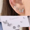 Stud Stud Animal Crystal Butterfly Flower Fish örhängen för kvinnor Girl Charm Rhinestone Small Star Set Jewelry GiftSstud Drop Delive DHP4C