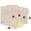 Мыло отшелушивающие сумки натуральная сумка для мыла Рами с шнуркой для пены и сушки мыла RRB16230